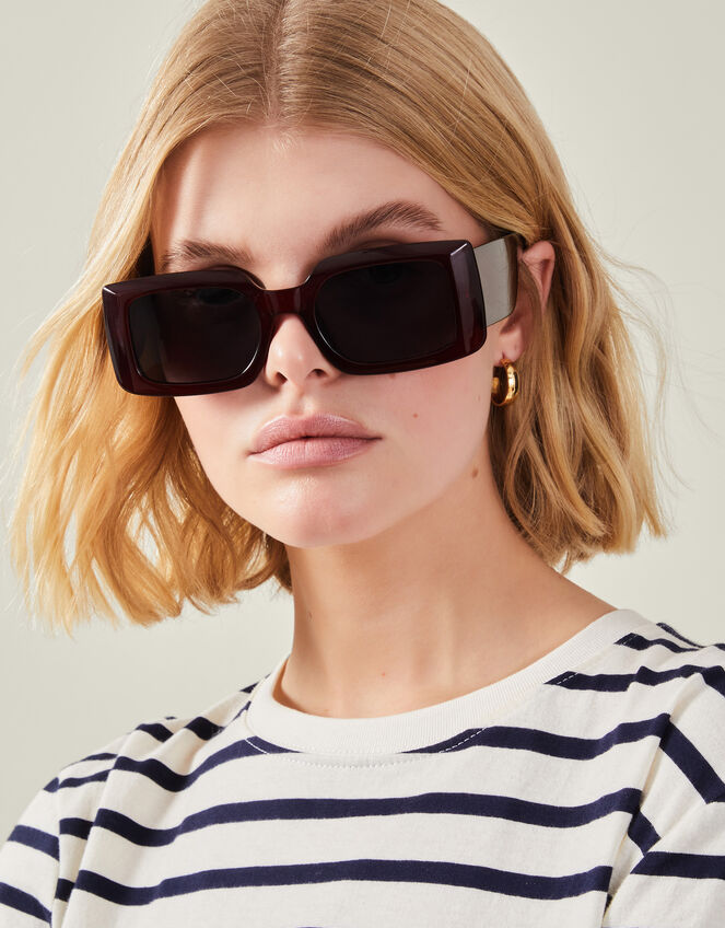 Chunky Rectangle Sunglasses, , large