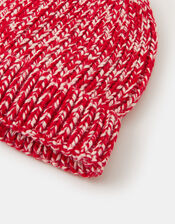 Chunky Two Tone Beanie Hat, , large