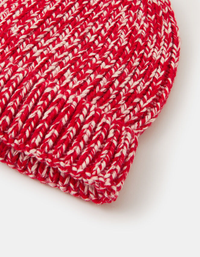 Chunky Two Tone Beanie Hat, , large