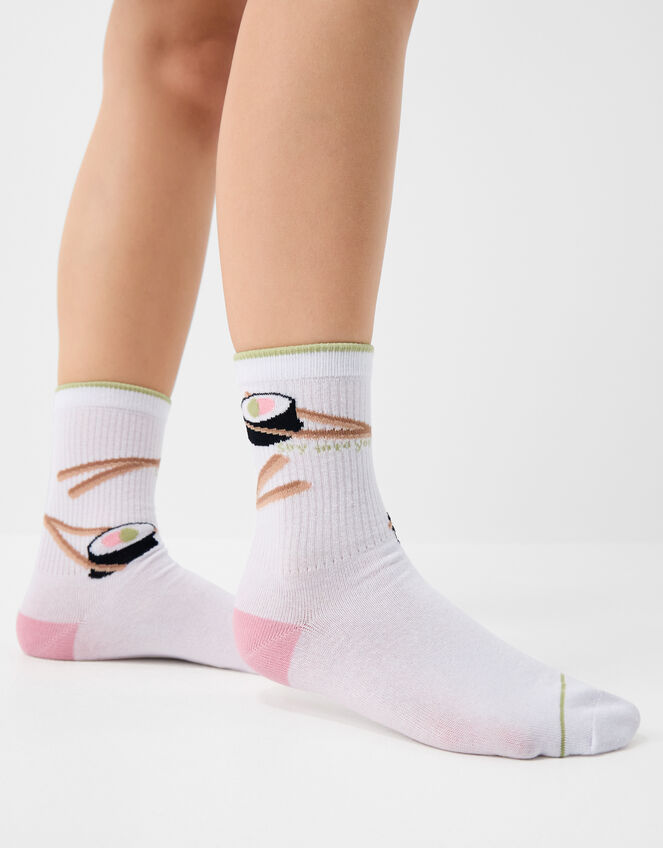 Sushi Print Socks, , large