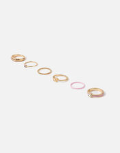 Butterfly Enamel Ring 6 Pack, Multi (PASTEL-MULTI), large