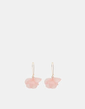 Frosted Flower Drop Earrings, , large