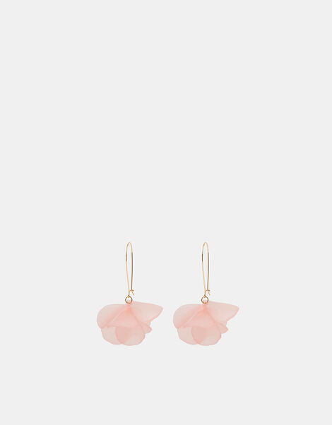 Frosted Flower Drop Earrings, , large