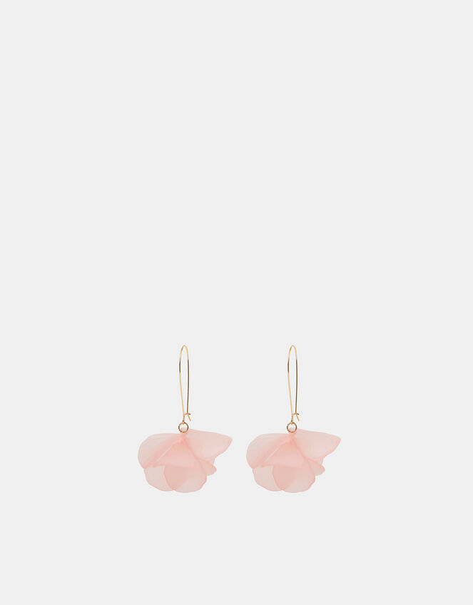 Frosted Flower Drop Earrings, , large