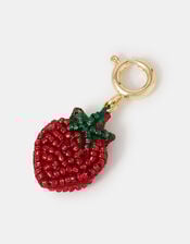 Beaded Strawberry Jewellery Charm, , large