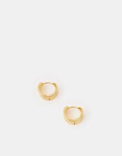 14ct Gold-Plated Molten Clasp Hoop Earrings, , large