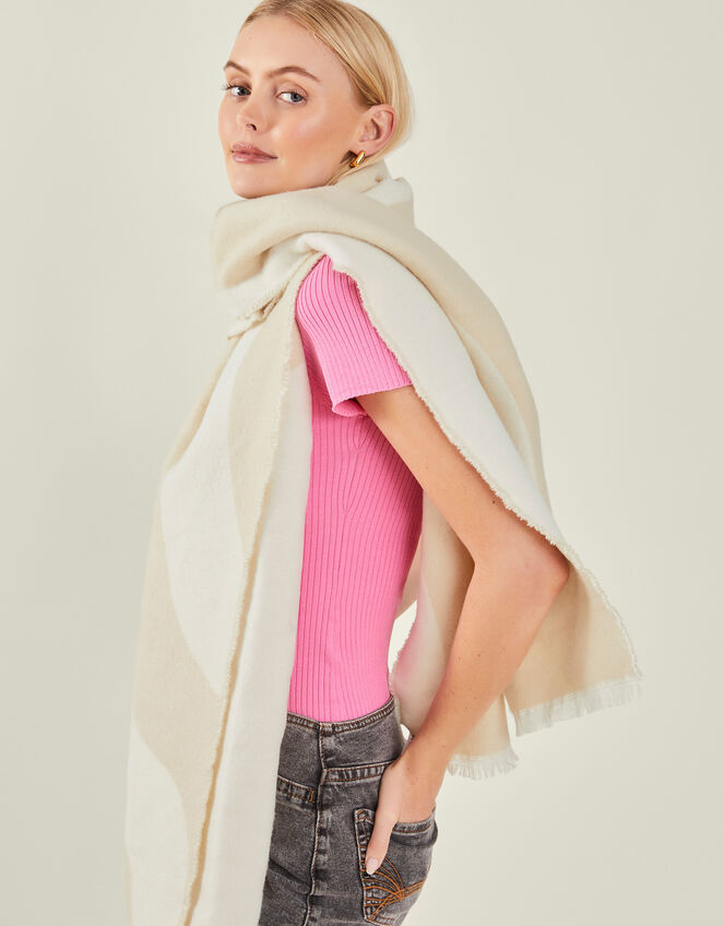 Swirl Print Blanket Scarf, , large