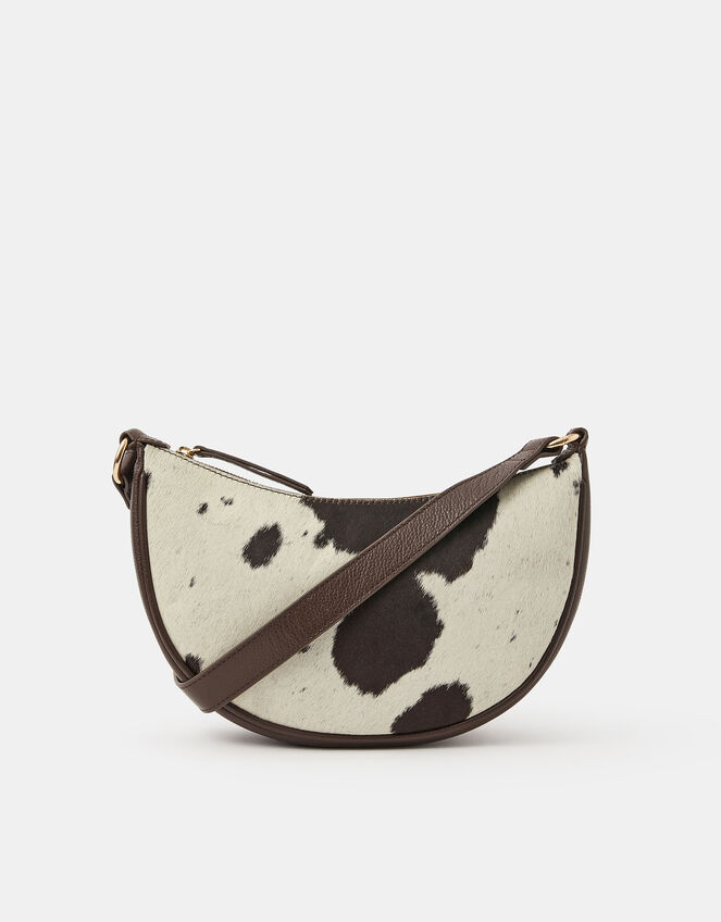 Leather Sling Crossbody Bag, , large