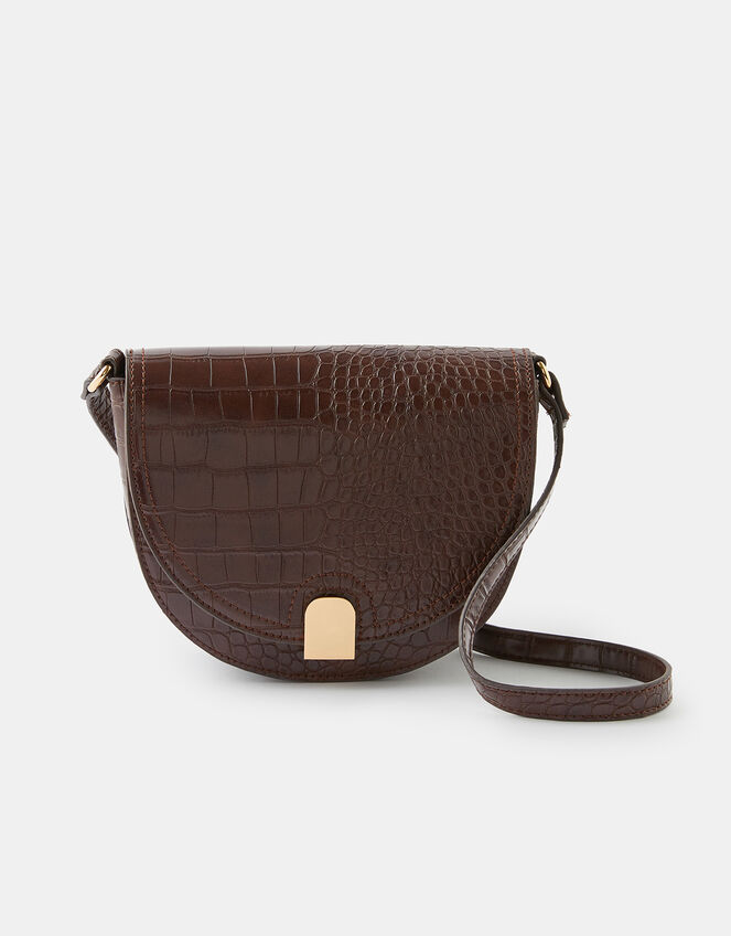 Sophia Croc Cross-Body Bag, , large