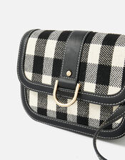 Check Buckle Cross-Body Bag, , large