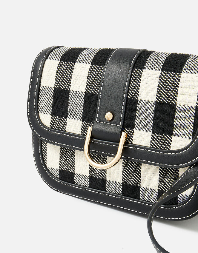 Check Buckle Cross-Body Bag, , large