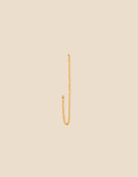 Gold-Plated Chain Threader Single Earring, , large