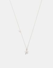 Sterling Silver Starfish Pendant Necklace, , large