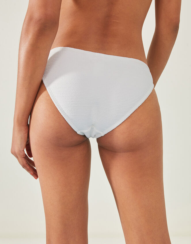 Crinkle Bikini Bottoms, White (WHITE), large
