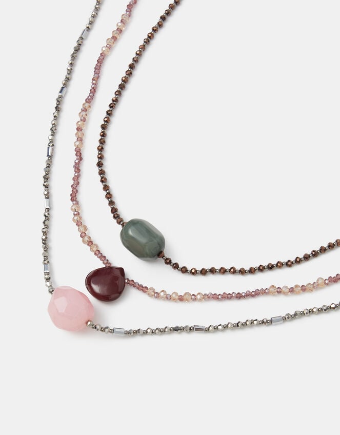 3-Pack Resin Pendant Necklaces, , large
