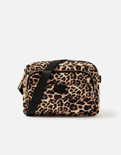 Megan Large Nylon Cross-Body Bag , Leopard (LEOPARD), large