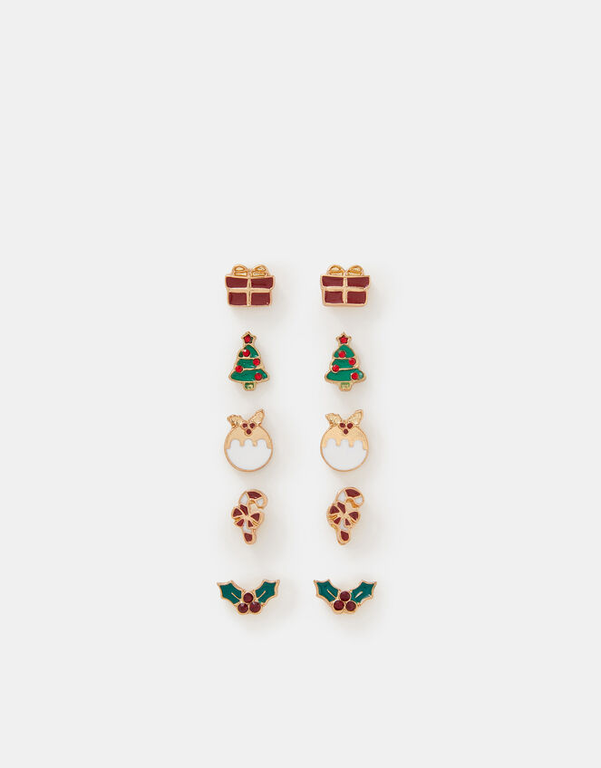 5-Pack Christmas Stud Earrings, , large