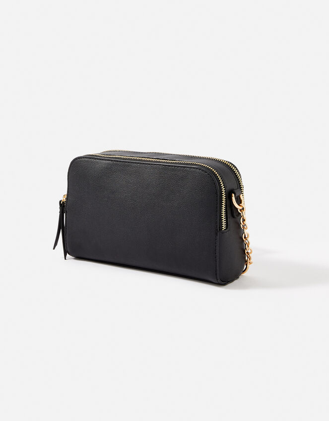 Leona Lock Cross-Body Bag, Black (BLACK), large