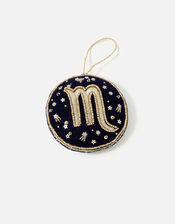 Embellished Star Sign Hanging Decoration, Blue (NAVY), large