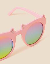 Girls Cat Ear Detail Sunglasses, , large