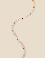 14ct Gold-Plated Healing Stone Beaded Necklace, , large