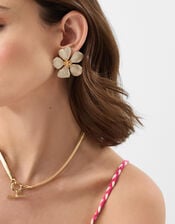 Flower Statement Stud Earrings, , large