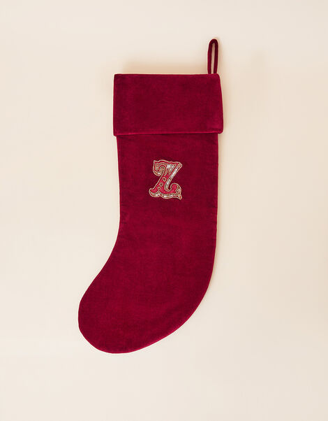 Embroidered Initial Z Stocking, , large