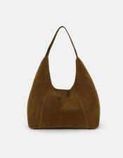 Large Suede Shoulder Bag, , large