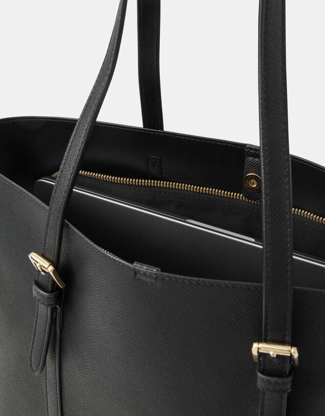 Buckle Strap Laptop Tote Bag, , large