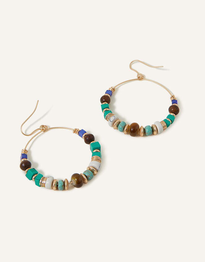 Large beaded hoop earrings Clearance