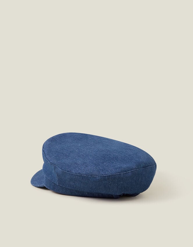 Denim Baker Boy Hat, , large