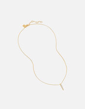 Gold-Plated Spike Pendant Necklace, , large
