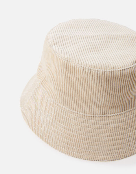 Cord Bucket Hat Natural, Natural (NATURAL), large