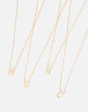 14ct Gold-Plated Initial Chain Necklace, Gold (GOLD), large