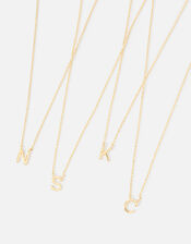Gold-Plated Initial Chain Necklace, Gold (GOLD), large