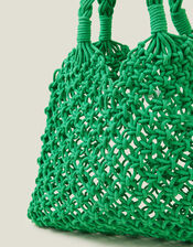Open Weave Shopper Bag, Green (GREEN), large