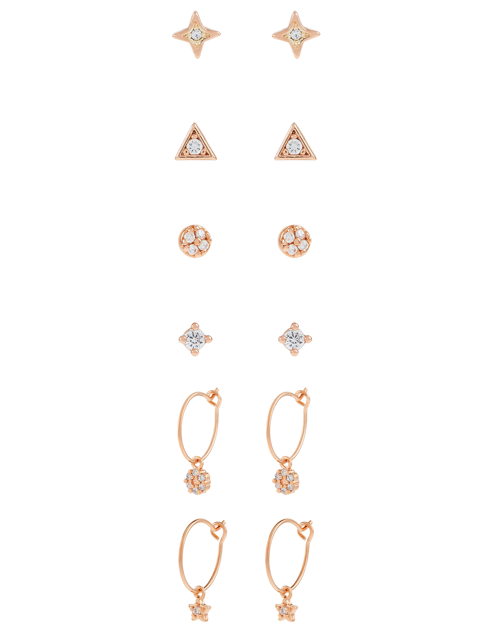 Rose Gold-Plated Sparkle Earring Multipack, , large