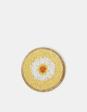 Round Daisy Beaded Coaster, , large