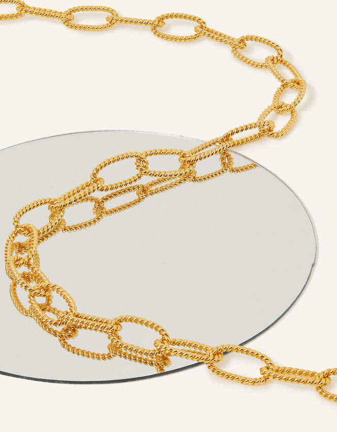 14ct Gold-Plated Paperclip Chain Necklace, , large