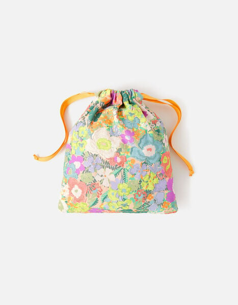 Hampton Floral Drawstring Bag, , large