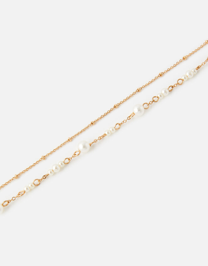 Pearly Layered Anklet, , large