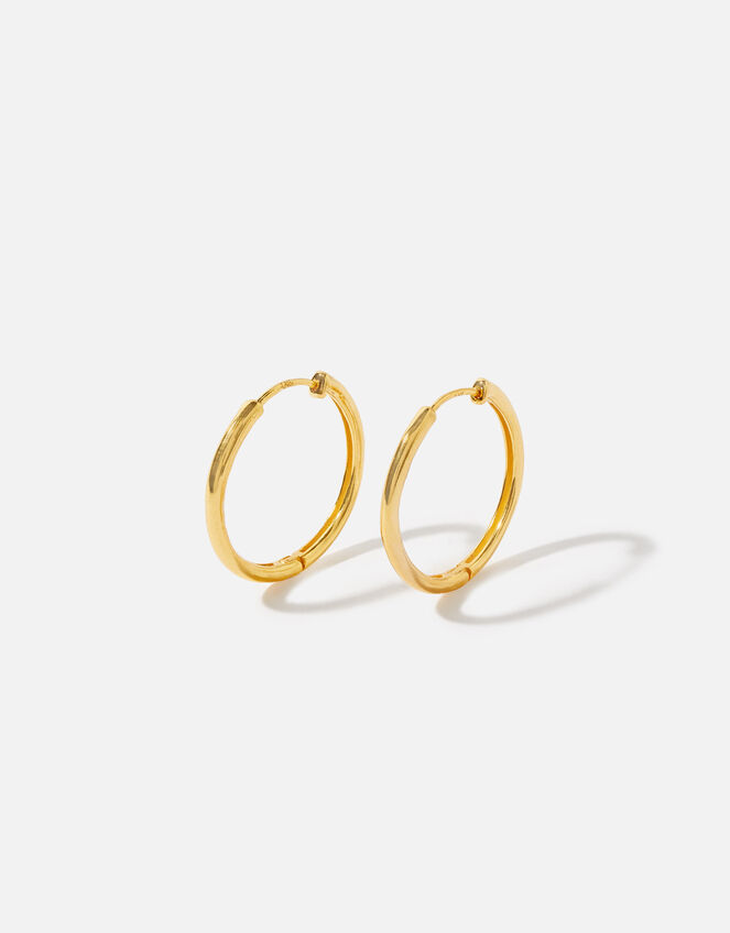 Gold Vermeil Medium Hoops , , large