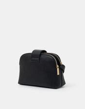 Double-Zip Cross Body Bag, Black (BLACK), large