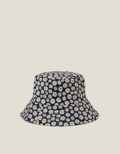 Reversible Daisy Print Bucket Hat, , large