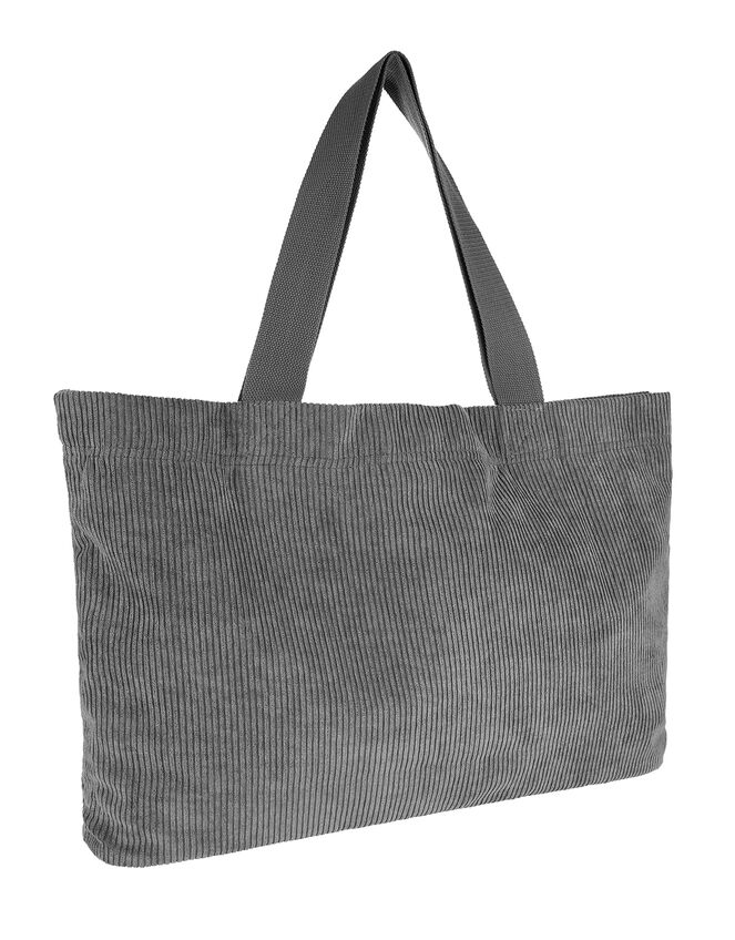 Cord Shopper Bag, Grey (GREY), large