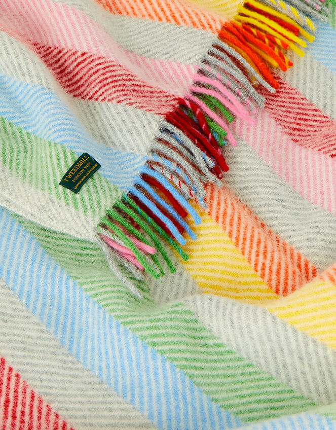 Tweedmill Tassel Throw in Pure Wool, Multi (BRIGHTS-MULTI), large