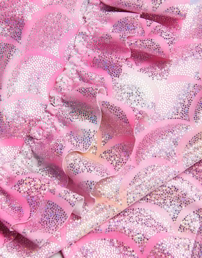 Girls Sparkle Frill Mermaid Bikini Set, Pink (PINK), large