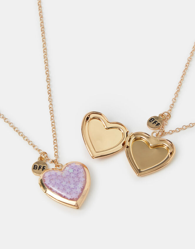 2-Pack Girls Friendship Locket Necklaces, , large