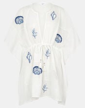 Shell Patchwork Mini Kaftan, Ivory (IVORY), large