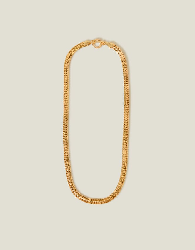 14ct Gold-Plated Chunky Weave Chain Necklace, , large